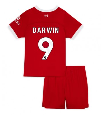 Liverpool Darwin Nunez #9 Replica Home Stadium Kit for Kids 2023-24 Short Sleeve (+ pants)